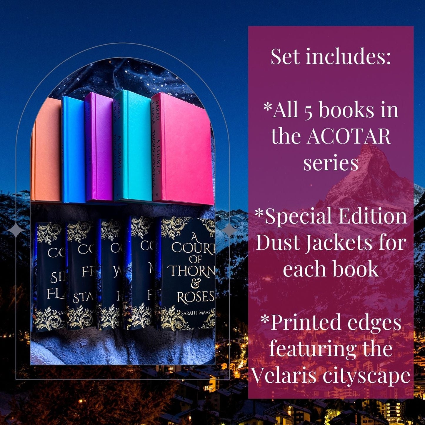 Velaris X ACOTAR Special Edition Book Box Set with Velaris Printed Pages
