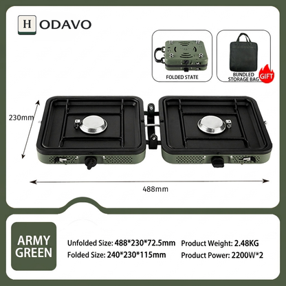 HODAVO™ Dual Flame Folding Camp Stove