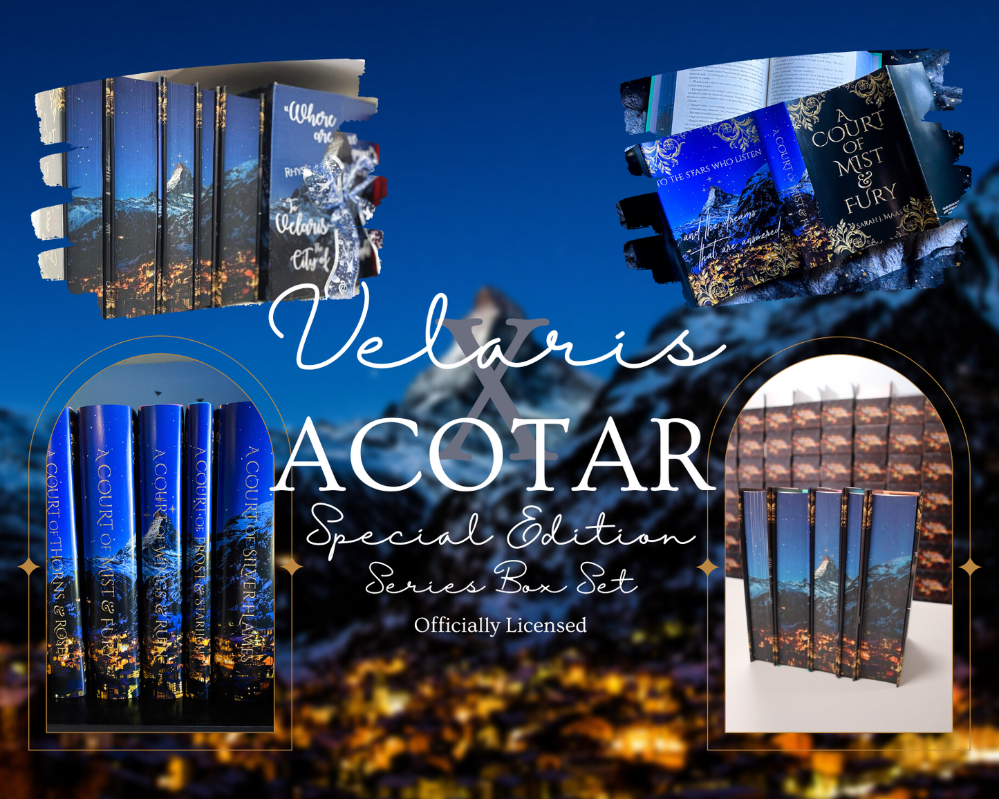 Velaris X ACOTAR Special Edition Book Box Set with Velaris Printed Pages