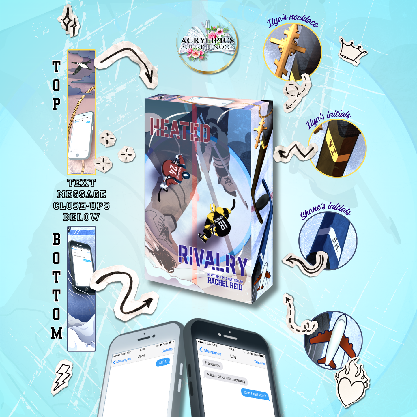 Heated Rivalry 3D by Rachel Reid - 3D PRINTED PAGES Special Edition Paperback Book