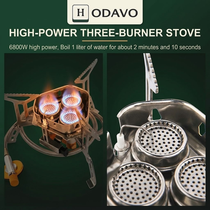 HODAVO™ Big Power Portable Gas Stove for Camping & Picnic