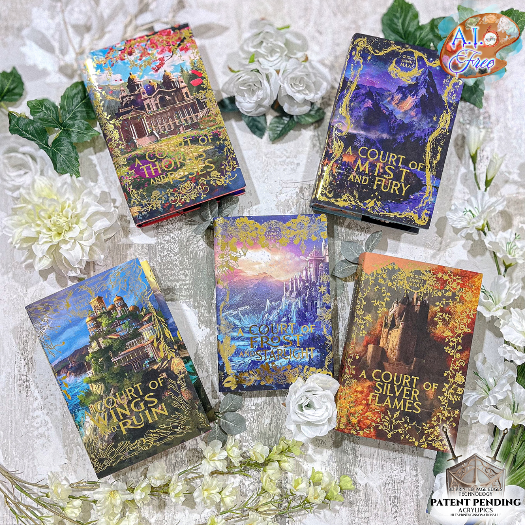 3D PRINTED PAGES A Court of Thorns and Roses Special Edition Box Set by Sarah J. Maas