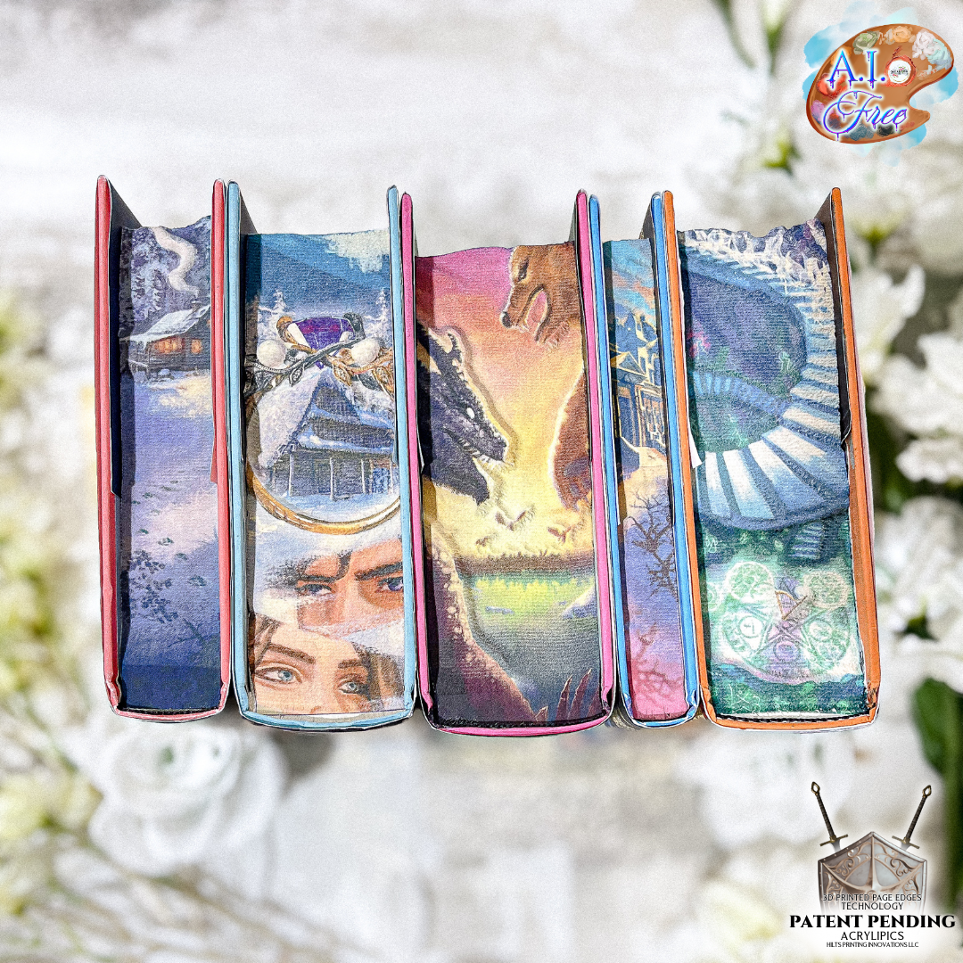 3D PRINTED PAGES A Court of Thorns and Roses Special Edition Box Set by Sarah J. Maas
