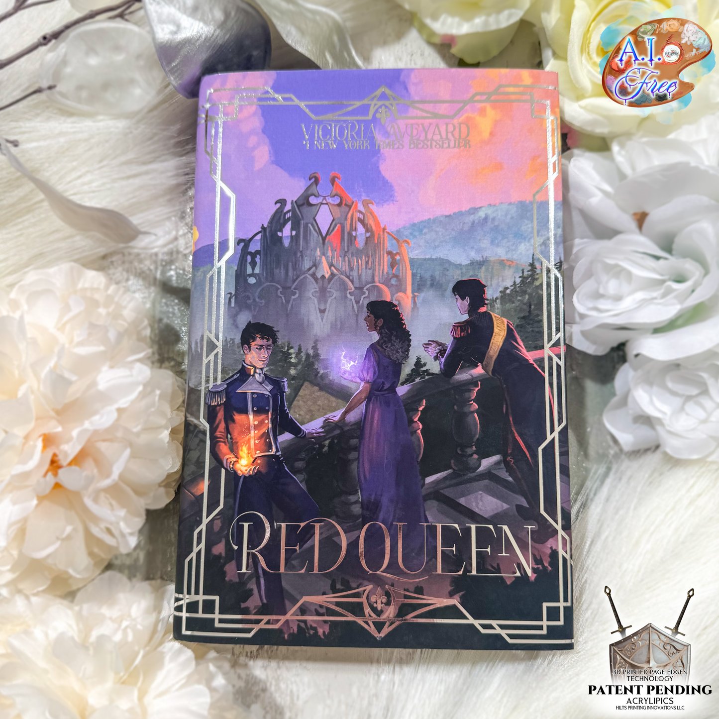 3D PRINTED PAGE EDGES Red Queen Special Edition Set by Victoria Aveyard