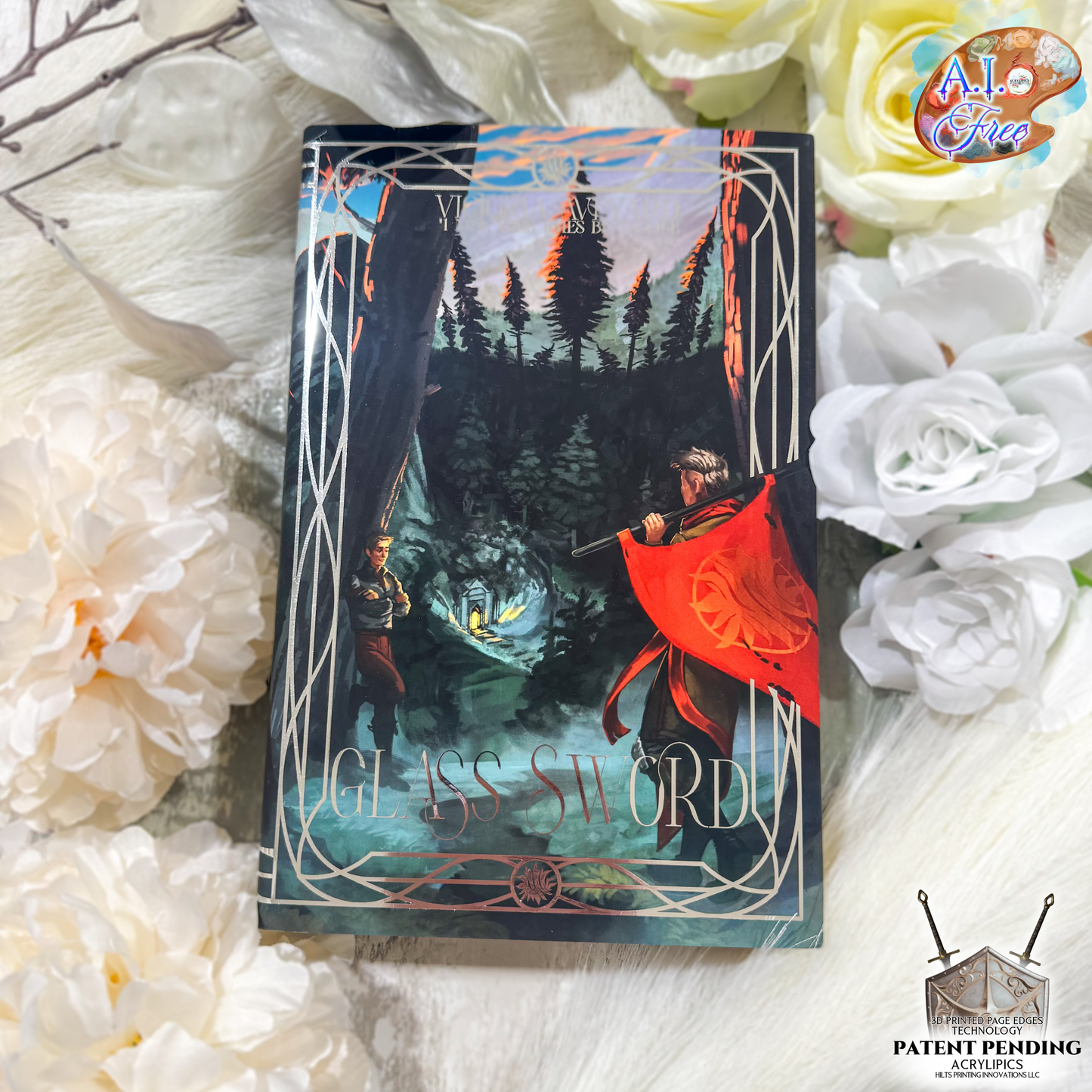 3D PRINTED PAGE EDGES Red Queen Special Edition Set by Victoria Aveyard