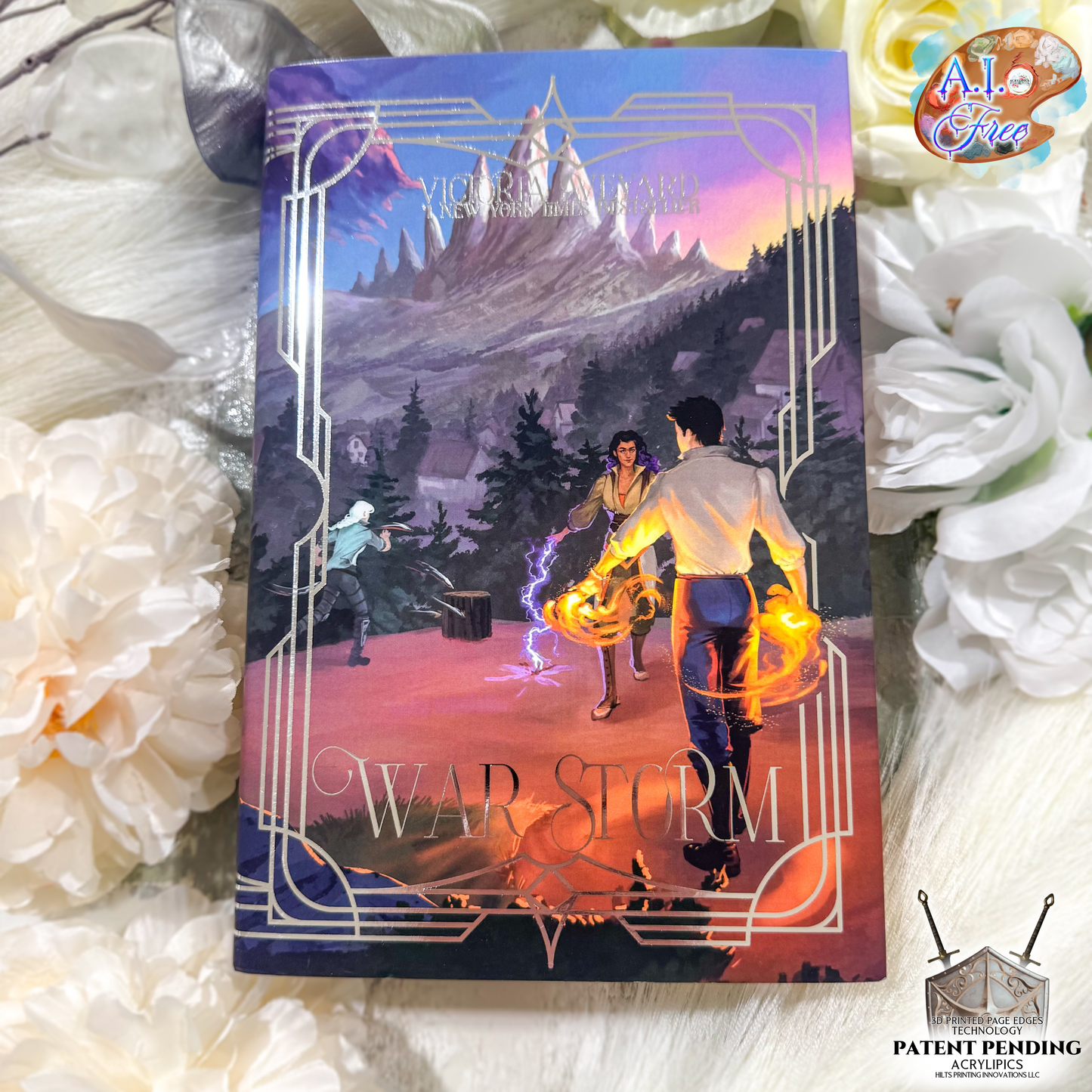 3D PRINTED PAGE EDGES Red Queen Special Edition Set by Victoria Aveyard