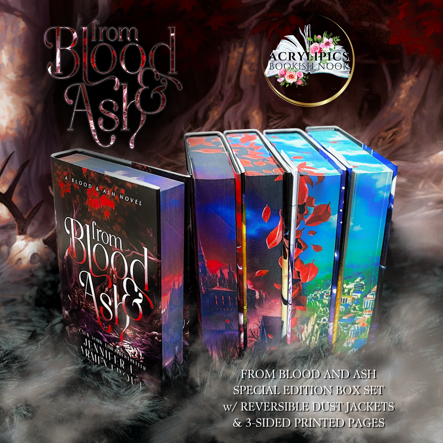 Flesh and Fire AND From Blood and Ash by Jennifer L. Armentrout - Special Edition Sets