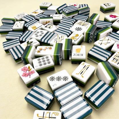 Golf Mahjong Set, 160 Tile 4-Layer Acrylic, Country Club American Mahjong