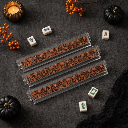 Spooky Lace Mahjong Racks – Set of 4, Acrylic Tile Holders