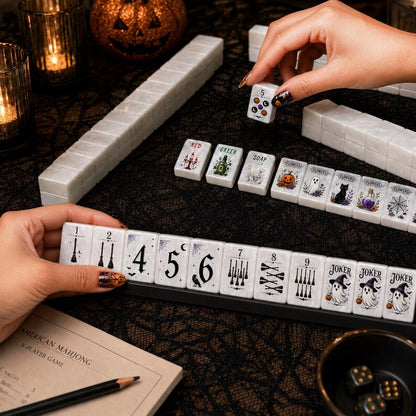 Halloween Mahjong Set, 160 Tile Custom Acrylic American Mah Jongg Tiles