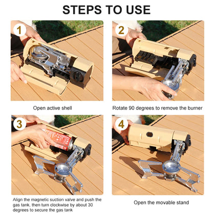HODAVO™ BlazeTwin Folding Camp Stove 2670W