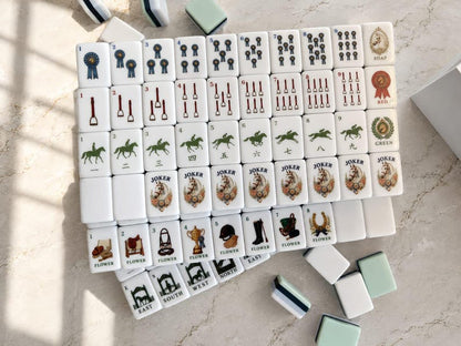 Equestrian Mahjong Set™ – Horse Themed, 160 Acrylic Tiles