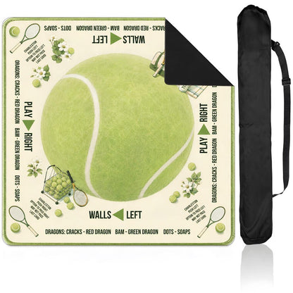 Tennis Court Mahjong Mat – Neoprene, Game Rules Included
