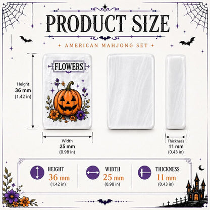 Halloween Mahjong Set, 160 Tile Custom Acrylic American Mah Jongg Tiles
