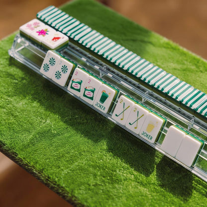 Golf Mahjong Set, 160 Tile 4-Layer Acrylic, Country Club American Mahjong