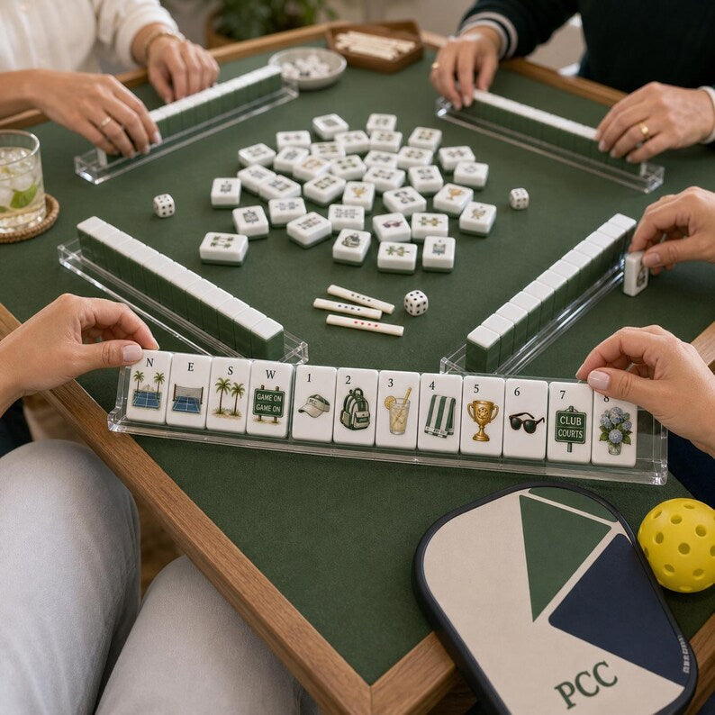 Pickleball Mahjong Game Set – Premium Acrylic 160 Tile