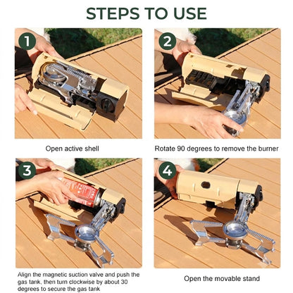 HODAVO™ BlazeTwin Folding Camp Stove 2670W