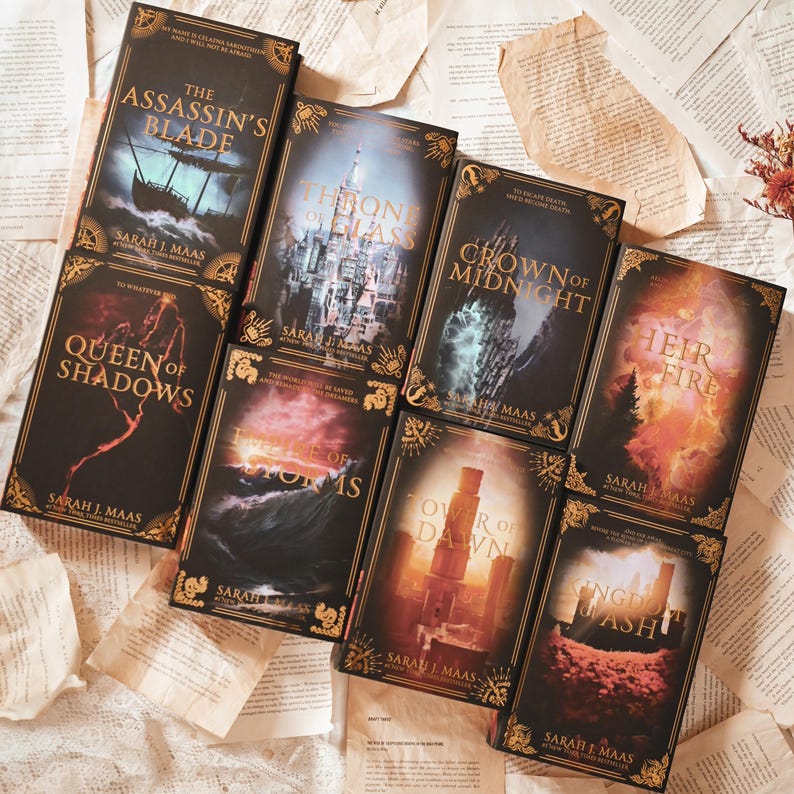 TOG LEGACY (OPTION 2: SCENES DUST JACKETS) by Sarah J. Maas - Throne of Glass Special Edition Box Set